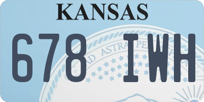 KS license plate 678IWH