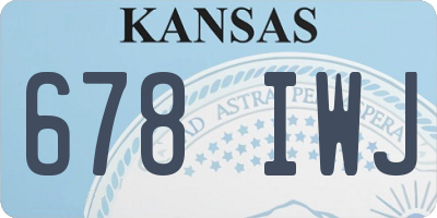 KS license plate 678IWJ