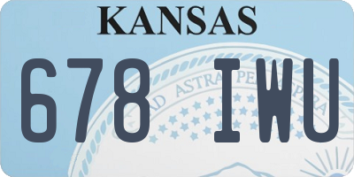 KS license plate 678IWU