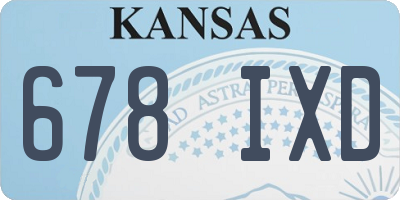 KS license plate 678IXD