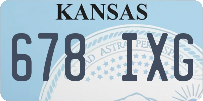 KS license plate 678IXG