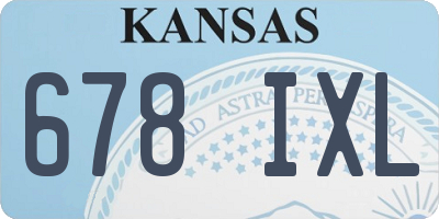KS license plate 678IXL