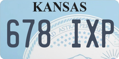 KS license plate 678IXP
