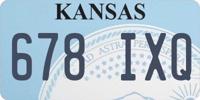 KS license plate 678IXQ