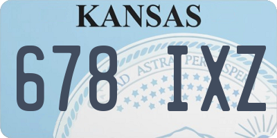 KS license plate 678IXZ