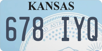 KS license plate 678IYQ