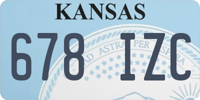 KS license plate 678IZC