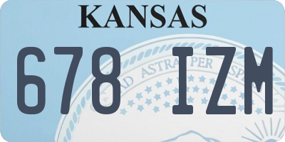 KS license plate 678IZM