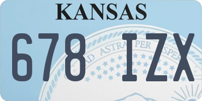 KS license plate 678IZX
