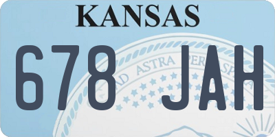 KS license plate 678JAH