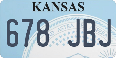 KS license plate 678JBJ