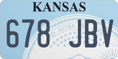 KS license plate 678JBV