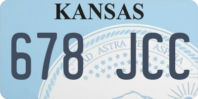KS license plate 678JCC