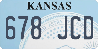 KS license plate 678JCD