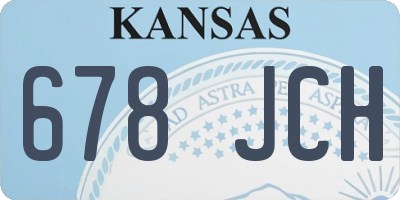 KS license plate 678JCH