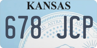 KS license plate 678JCP