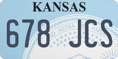 KS license plate 678JCS