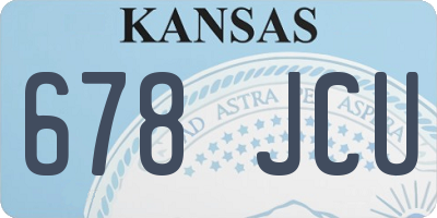 KS license plate 678JCU