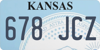 KS license plate 678JCZ