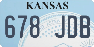KS license plate 678JDB