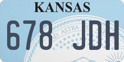 KS license plate 678JDH