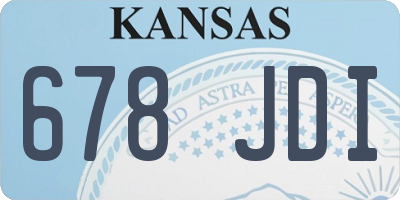 KS license plate 678JDI