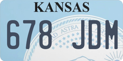 KS license plate 678JDM