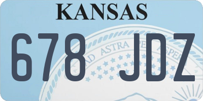 KS license plate 678JDZ