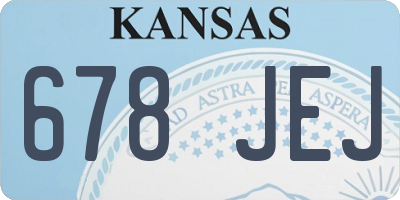 KS license plate 678JEJ