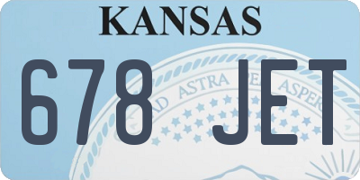 KS license plate 678JET