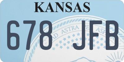 KS license plate 678JFB