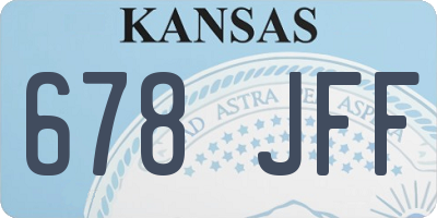 KS license plate 678JFF