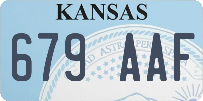 KS license plate 679AAF