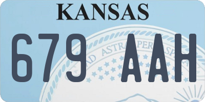 KS license plate 679AAH