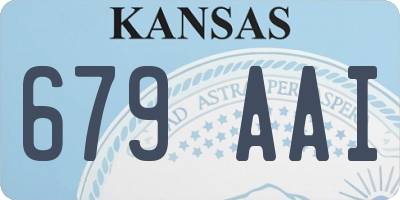 KS license plate 679AAI