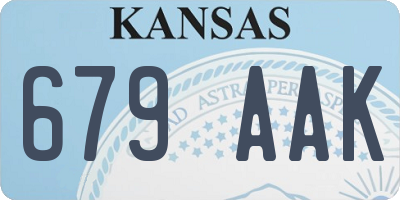 KS license plate 679AAK