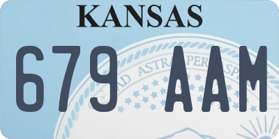 KS license plate 679AAM