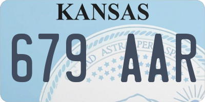 KS license plate 679AAR