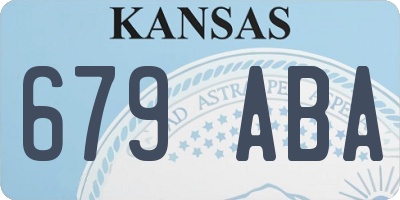 KS license plate 679ABA