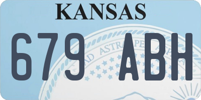 KS license plate 679ABH