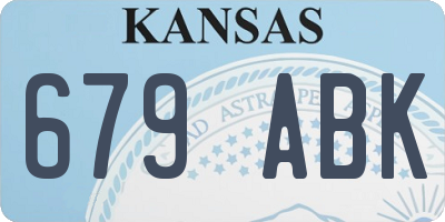 KS license plate 679ABK