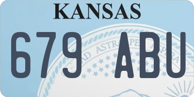 KS license plate 679ABU