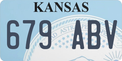 KS license plate 679ABV
