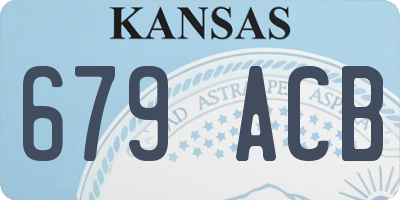KS license plate 679ACB