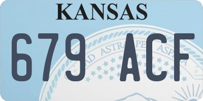 KS license plate 679ACF