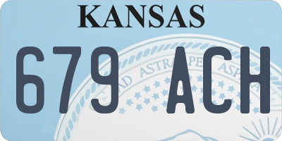 KS license plate 679ACH