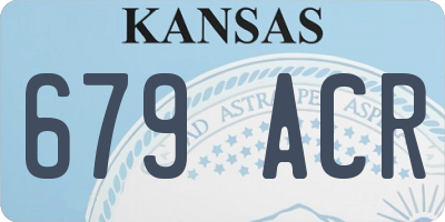 KS license plate 679ACR