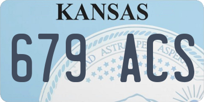 KS license plate 679ACS