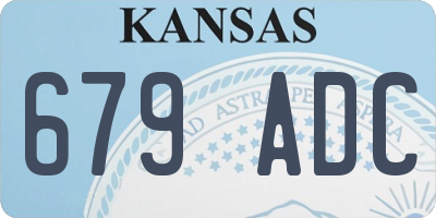 KS license plate 679ADC