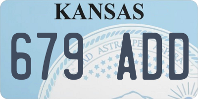 KS license plate 679ADD